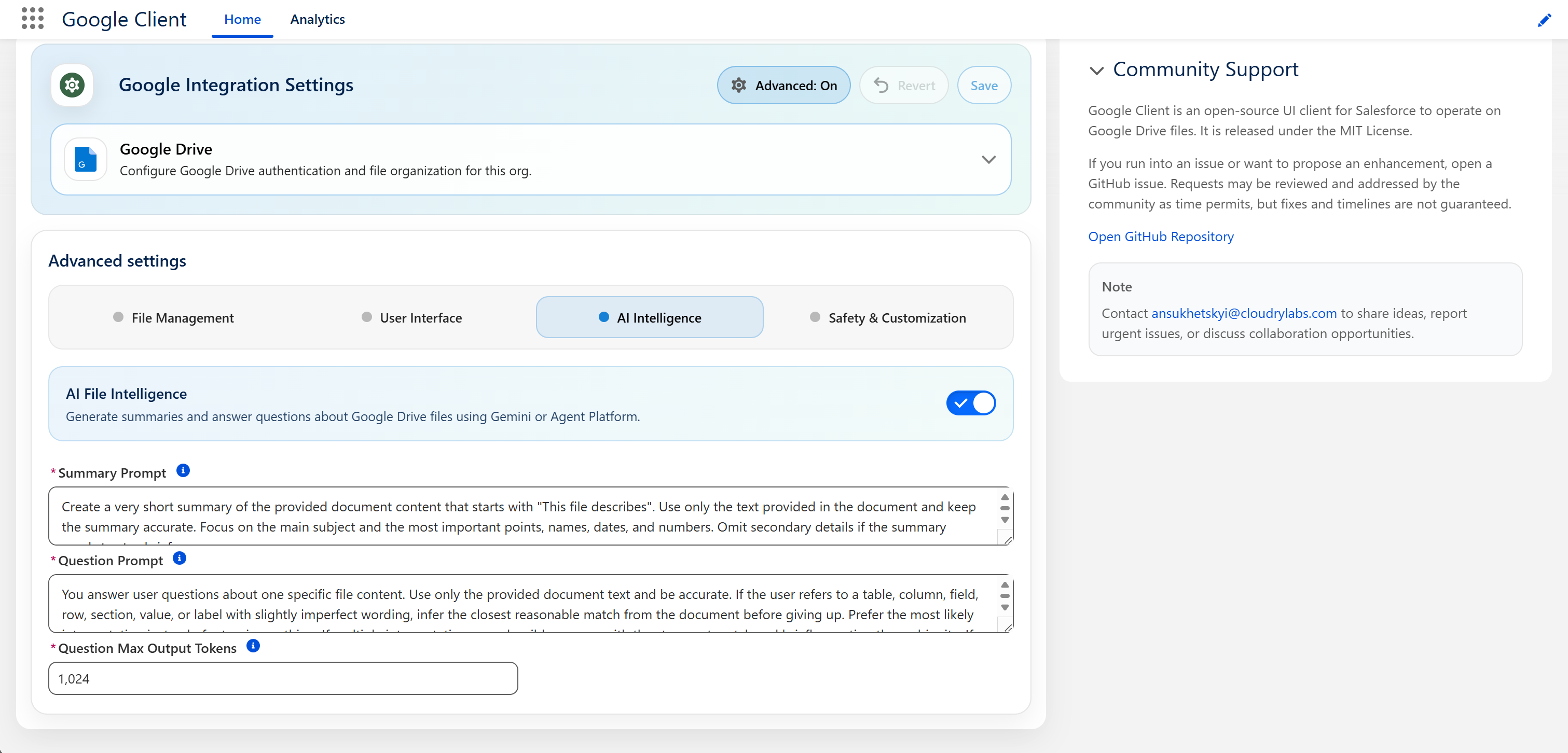 Prompts and answer length in Advanced